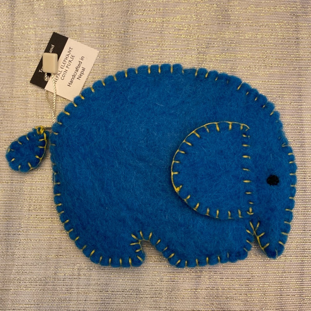 Handmade Elephant Coin purse Nepal NWT